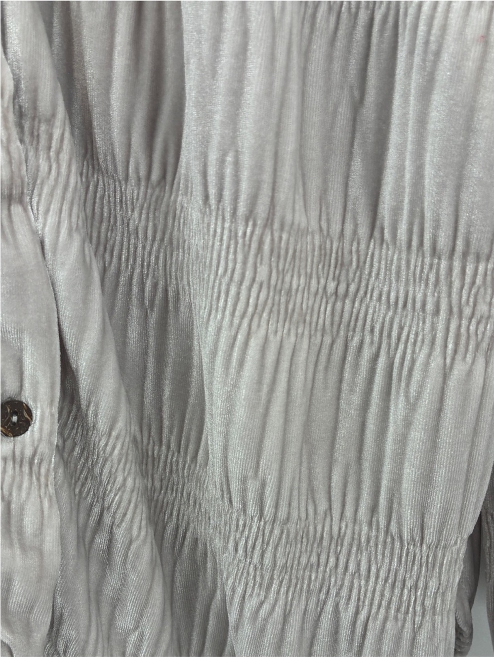 FREE PEOPLE My Best Velvet Crinkle Button Shirt Gray Oversized Sz M - Picture 8 of 13